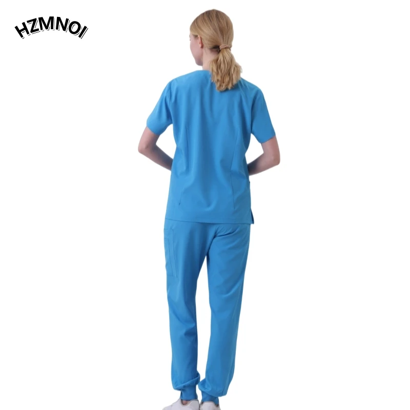 Beauty salon dental work clothes short sleeved, pants hand washing clothes split set women's nursing laboratory work clothes