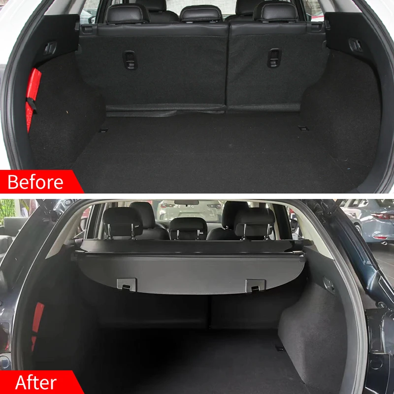 For 2013-2023 Mazda CX-5 Cargo Cover Trunk Retractable Parcel Rack Waterproof Shield Privacy Cargo Cover Auto accessories