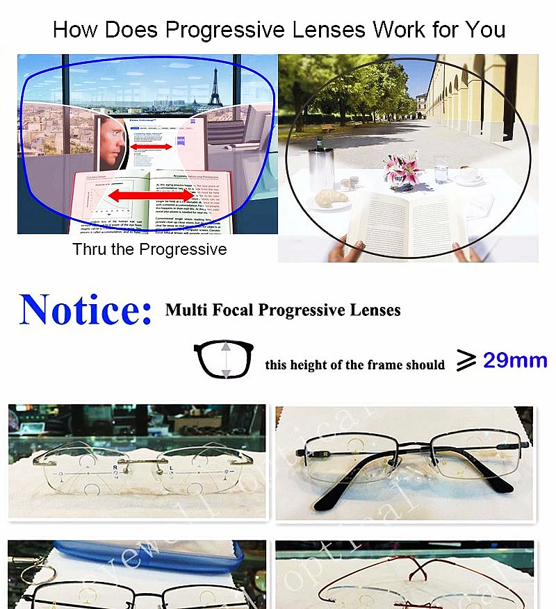 MOMOJA Ultradünne randlose Brille, speziell MR-8, extrem robust, progressiv, multifunktional, reflektierend, kratzfest, 1 Paar – Detail 4