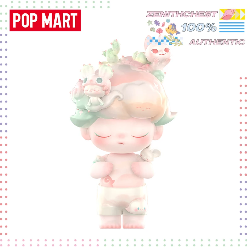 새로운 정품 POPMART 메가 저스트 디무 400% 꿈 속에서 태어난 독특한 홈 장식품 선물 귀여운 액션 피규어 가정 사무실용