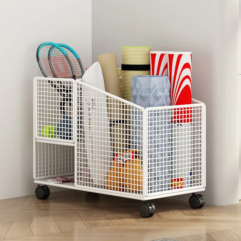 Removable Stainless Steel Storage Rack Slit Storage Basket Fitness Equipment Storage Yoga Mat Dumbbell Fitness Room Shelf