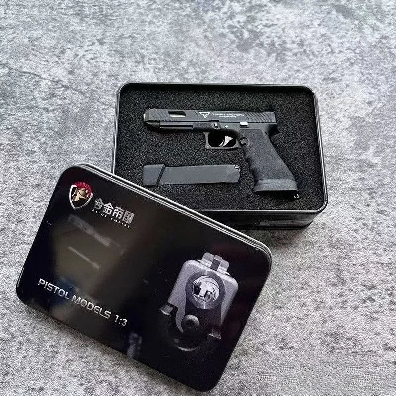 1:3 Size Alloy Empire GLK G34 Pistol Model Metal Gun Keychain Disassembly Toy Men's Gift Decoration Craft Figurines & Miniatures