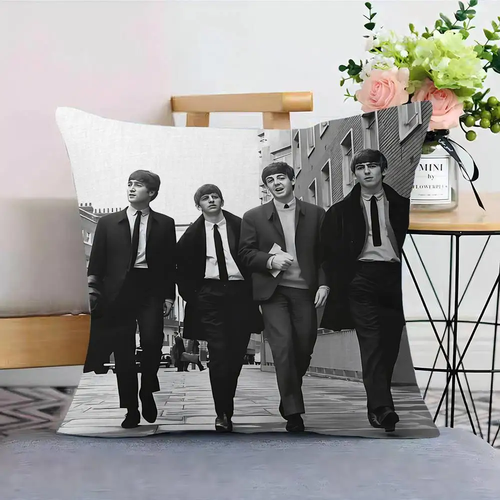 T-The-B-Beatles Rock Band Personalized Pillow Cover Kids Bedroom Wild Party Decor Pillowcase Kid Birthday Shower Gift