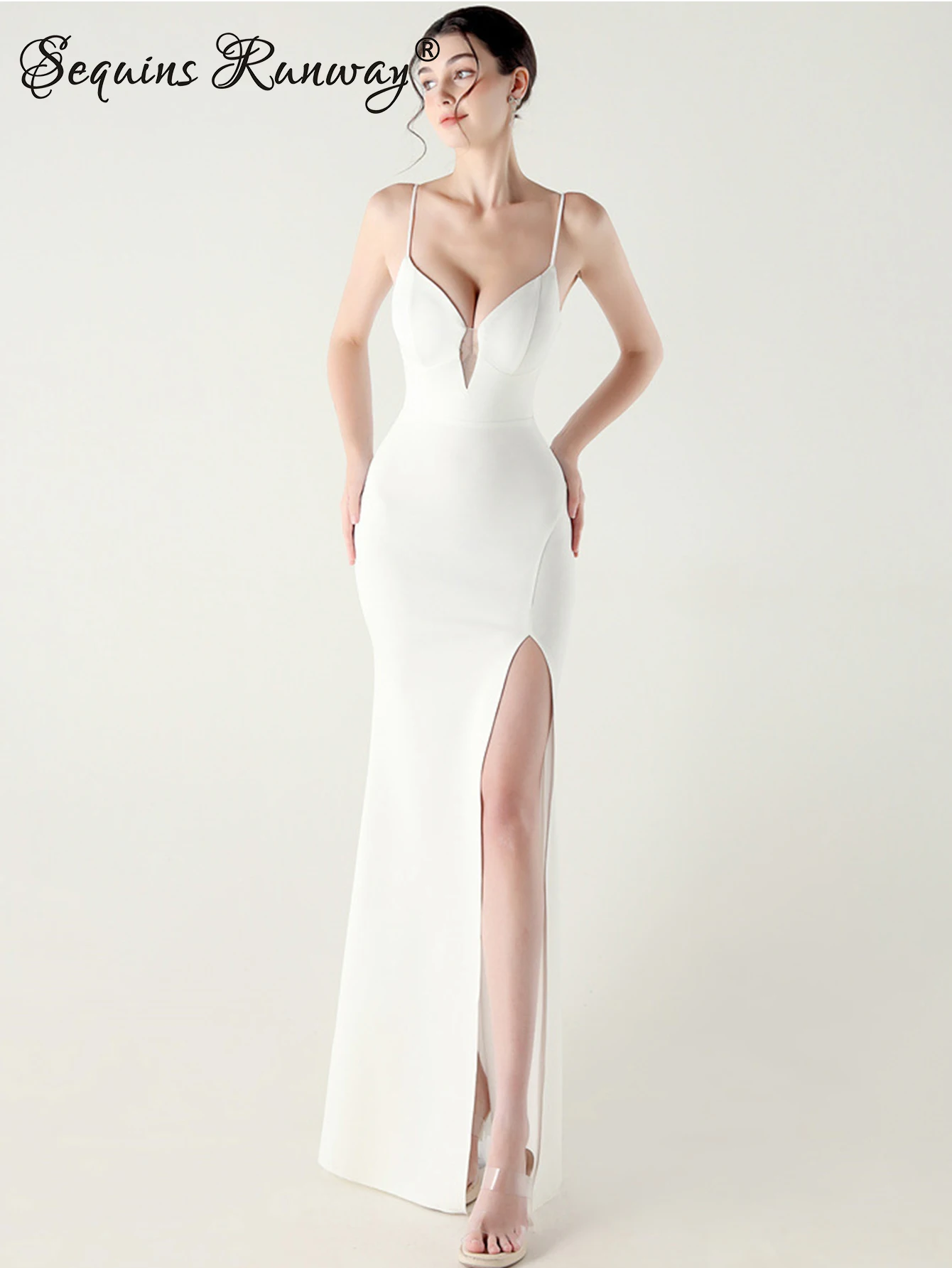 

Sexy backless maxi white summer dress women birthday party long dresses 2025 woman elegant bridesmaid evening dresses vestidos