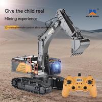 Huina 1592 1/14 22ch Excavator Construction Truck Gift Toys Alloy Metal Vehicle Model Engineering Remote Control RC Car