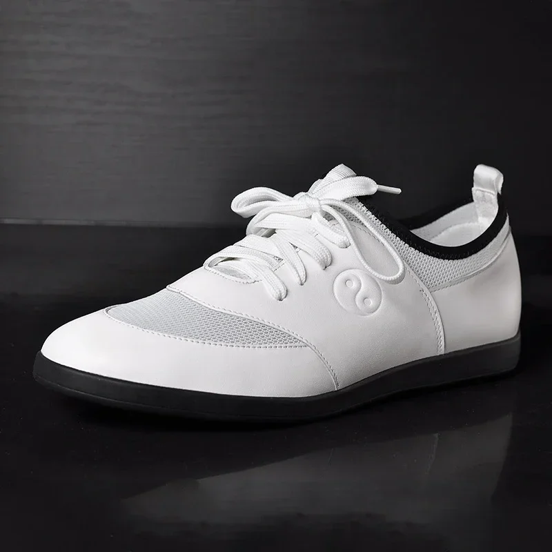 الصيف جلد طبيعي الكونغ فو تاي تشي أحذية فنون الدفاع عن النفس أحذية رياضية جلد البقر لينة جلد البقر تنفس الرجال النساء 2022