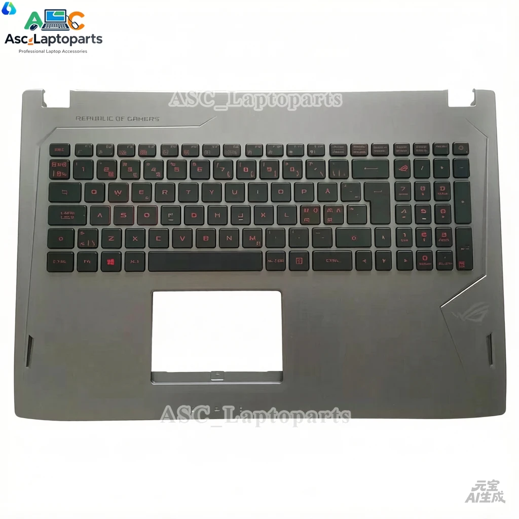 New Turkish Nordic Swedish Danish Russian UK Keyboard for ASUS GL502 GL502V GL502VT GL502VS GL502VM GL502VY BACKLIT & Palmrest