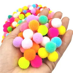 150pcs/100pcs 10mm/15mm miękki pluszowy pompon akcesoria puchata kula DIY ręcznie robione zabawki dla dzieci ręcznie robiona biżuteria