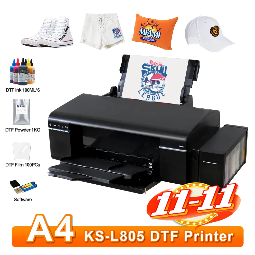 

DTF Printer A4 T-shirt Printing Machine Directly to Film DTF Transfer Printer for Hoodies Fabrics T-shirt Print A4 DTF Impresora