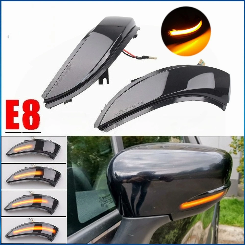 

2 PCS Dynamic LED Sequential Turn Signal Side Mirror for Renault Kaptur, Captur, Clio IV (MK4), Zoe