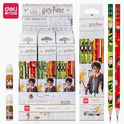 Deli 12pcs 2B/HB Harry Potter Hexagonal Wooden Pole Pencil Art Exam Sketch Painting Drawing School&Office Supplies Stationery