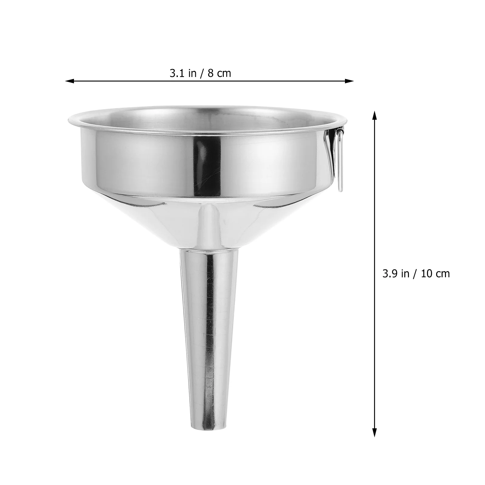 Funnel Filtering Oil Transferring Metal Practical Hopper Stainless Steel Kitchen Pracftical