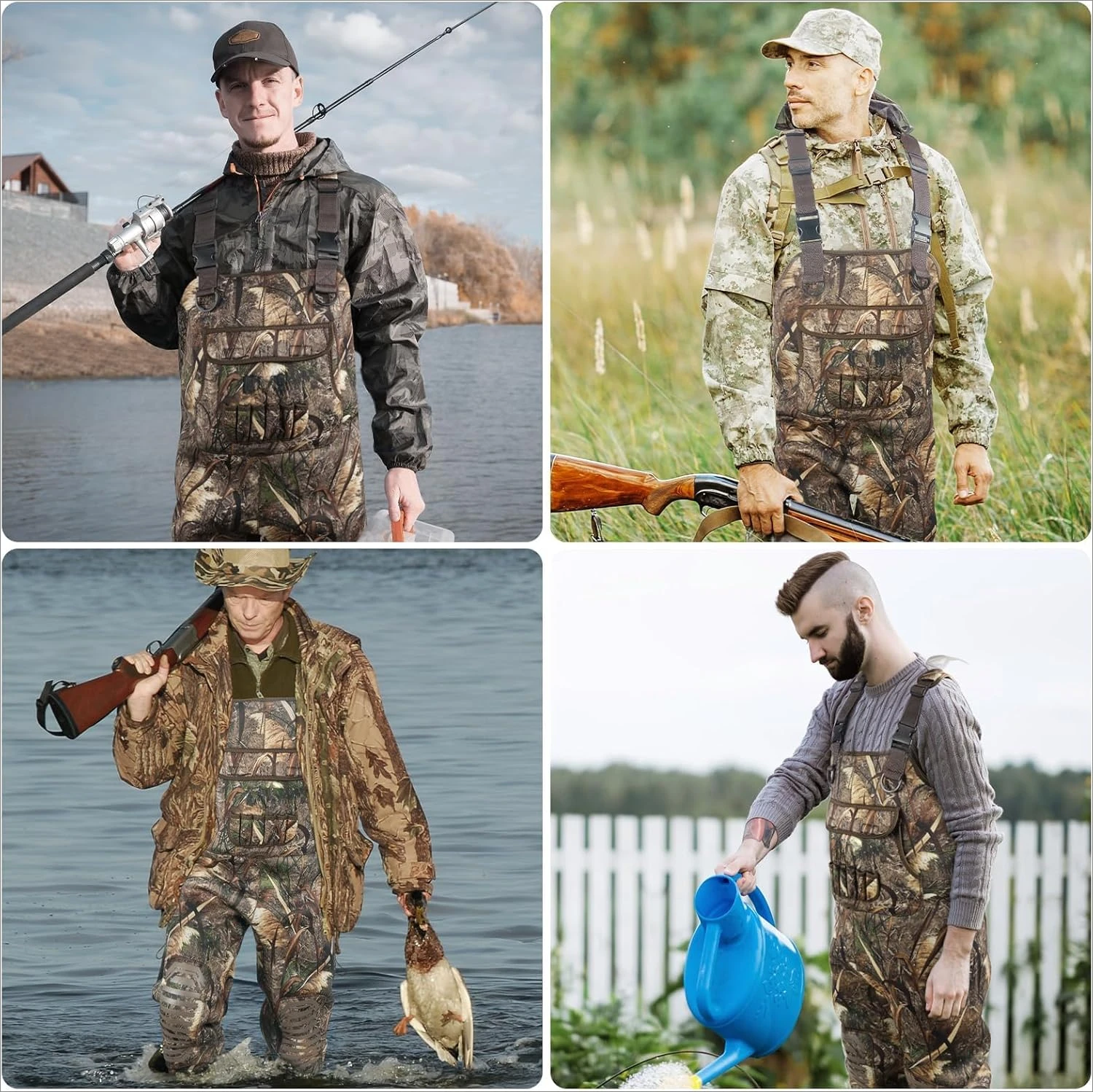 Waders for Men with Boots, Waterproof Neoprene Chest Waders for Women, Duck Hunting & Fishing Insulated Waders