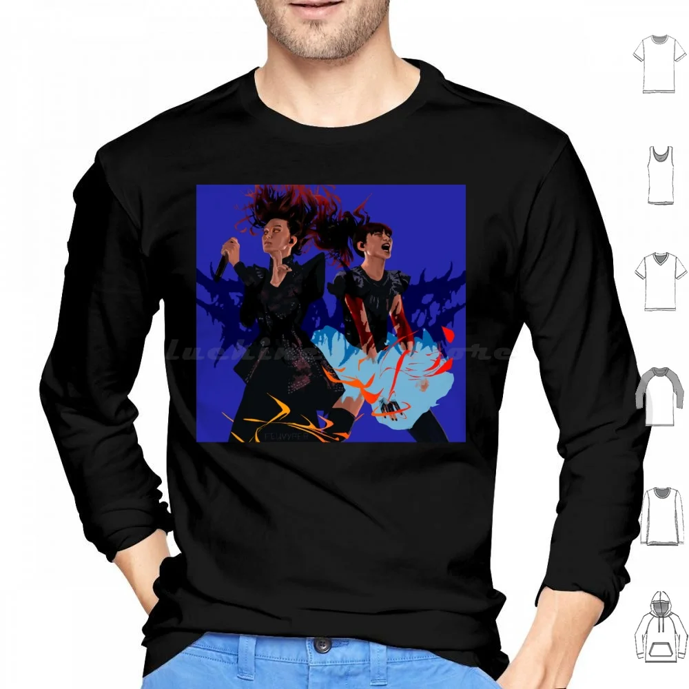 Bxmxc هوديي قطن كم طويل Sumetal Moametal Suzuka Nakamoto Moa Kikuchi Bxmxc Metal Kawaii Metal Japan J Pop Band Music #1