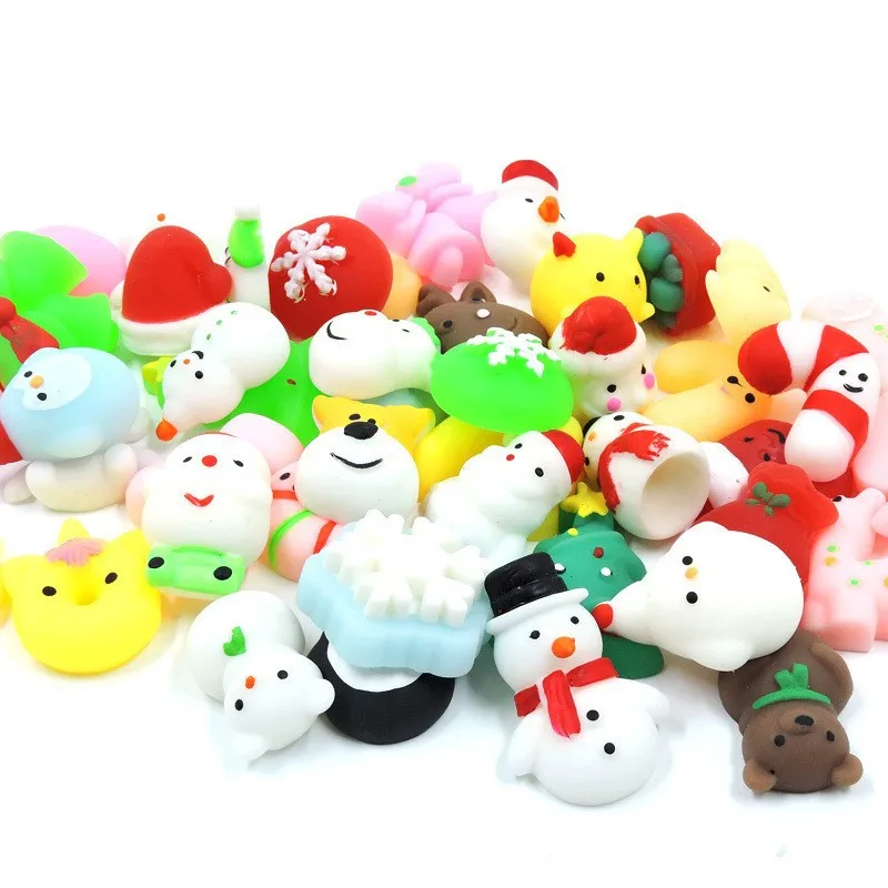 Mochi Squishies zabawki typu Fidget świąteczny kalendarz adwentowy dla dzieci 2024 kalendarz odliczania Box Santa Claus Squishy zabawka antystresowa