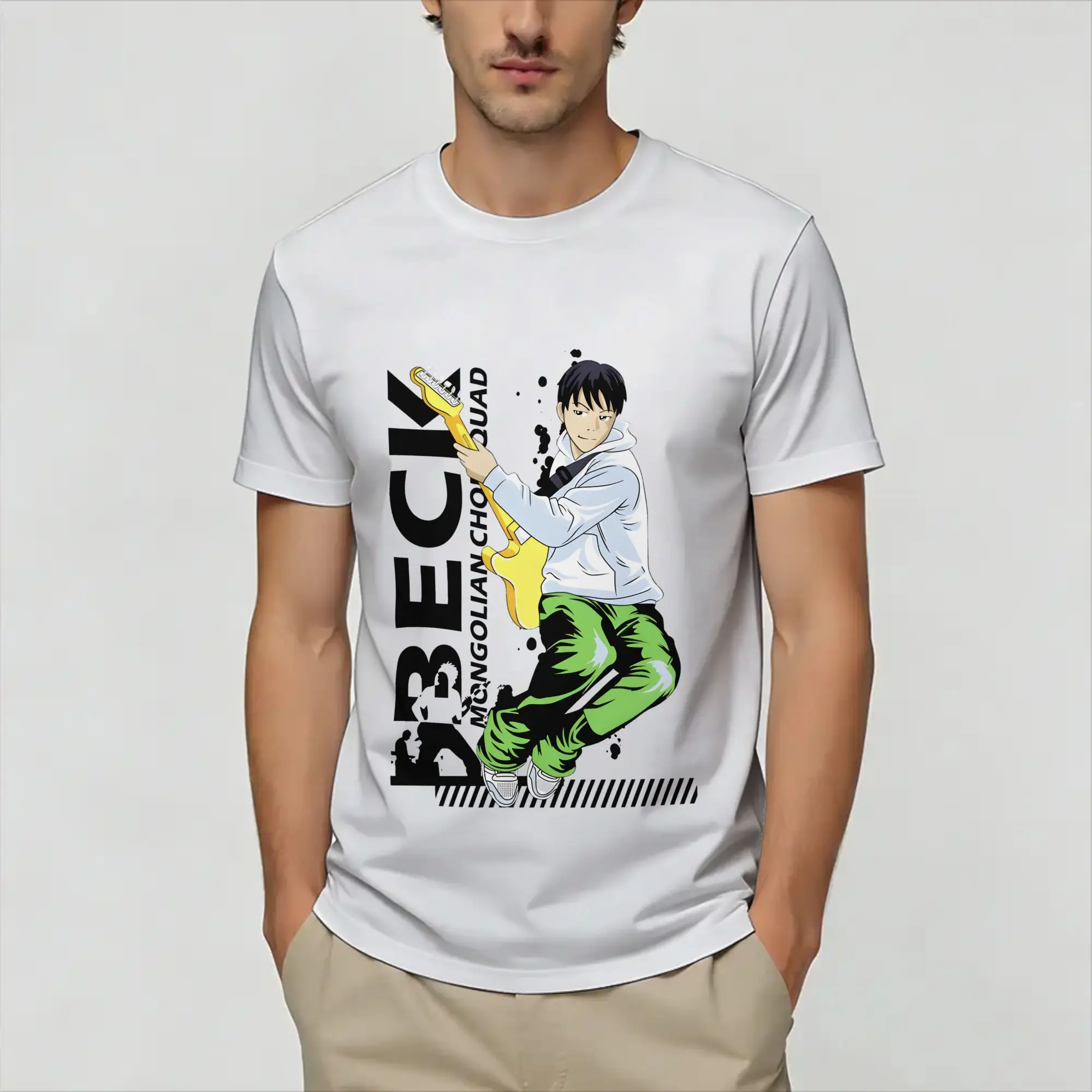 Beck Mongolian Chop Squads T-Shirt Summer  Fashion T-Shirts Man Cotton Crew Neck Oversized Tees Short-Sleeved Streetwear Tops