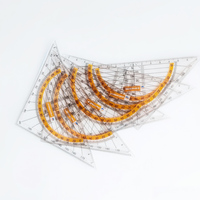 5pcs equal sides Triangle Ruler Set Square, 45/90 Degrees for school,office 14cm longest side