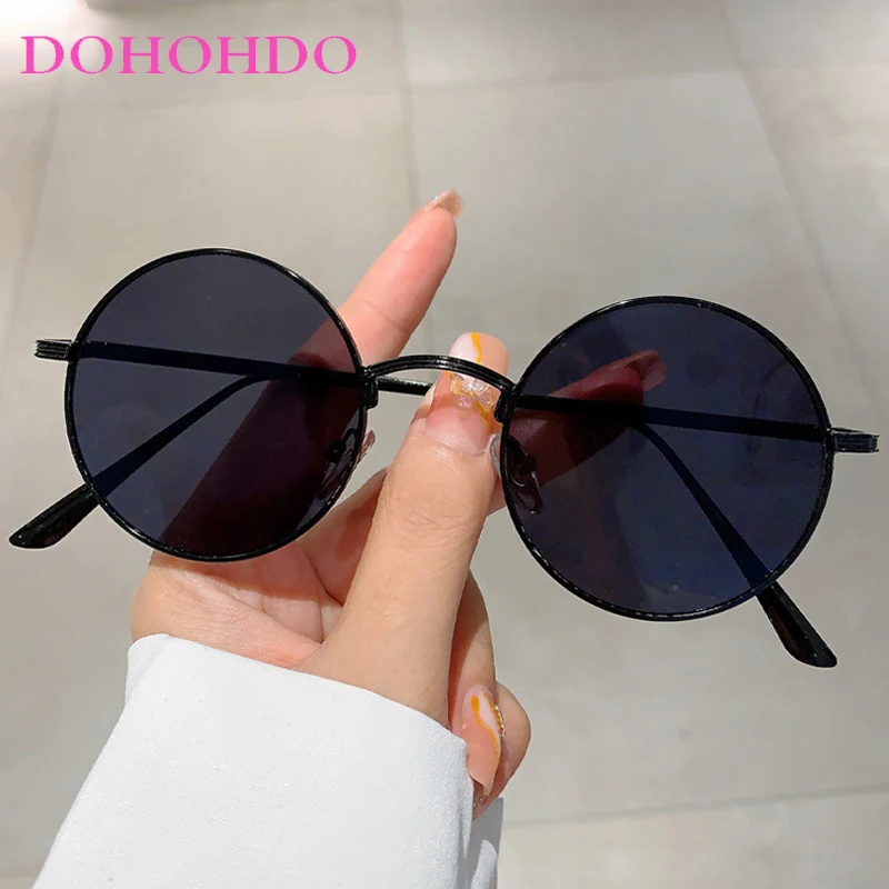 

Trendy Metal Round Frame Women Sunglasses Fashion Designer Classic Punk Men Sunglass Summer Traveling Driving Shades Очки UV400