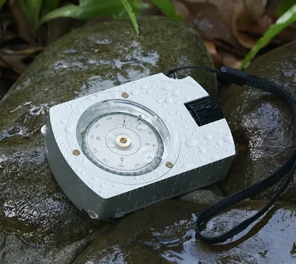 Off-road river tracking metal compass, high-precision professional compass, multi-functional field waterproof map rangefinder
