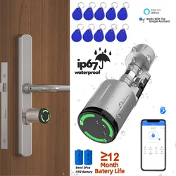 Ip67 wasserdicht euro smart elektronisches türschloss zylinder ttlock app control anti-drill fern zugangs schloss