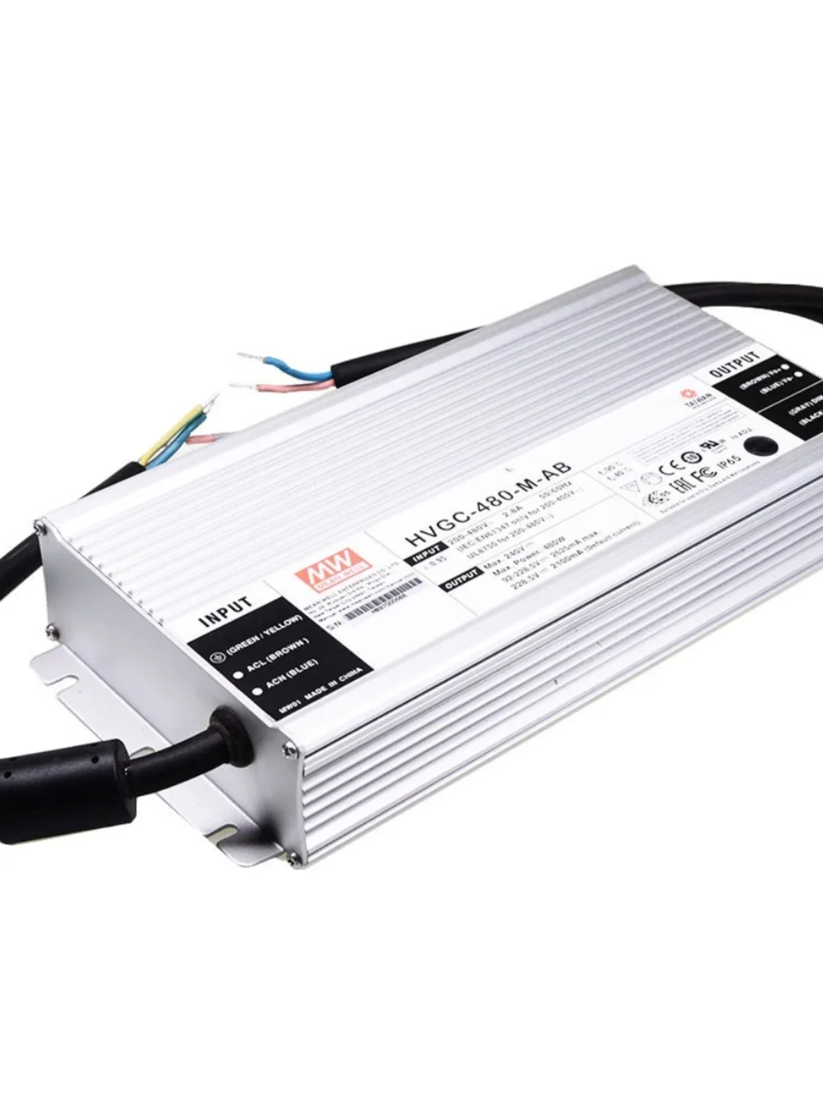 Mingwei LED Waterproof Power Supply HVGC-480-M/L/H-AB 480W Standard Constant Power Output Three-in-one