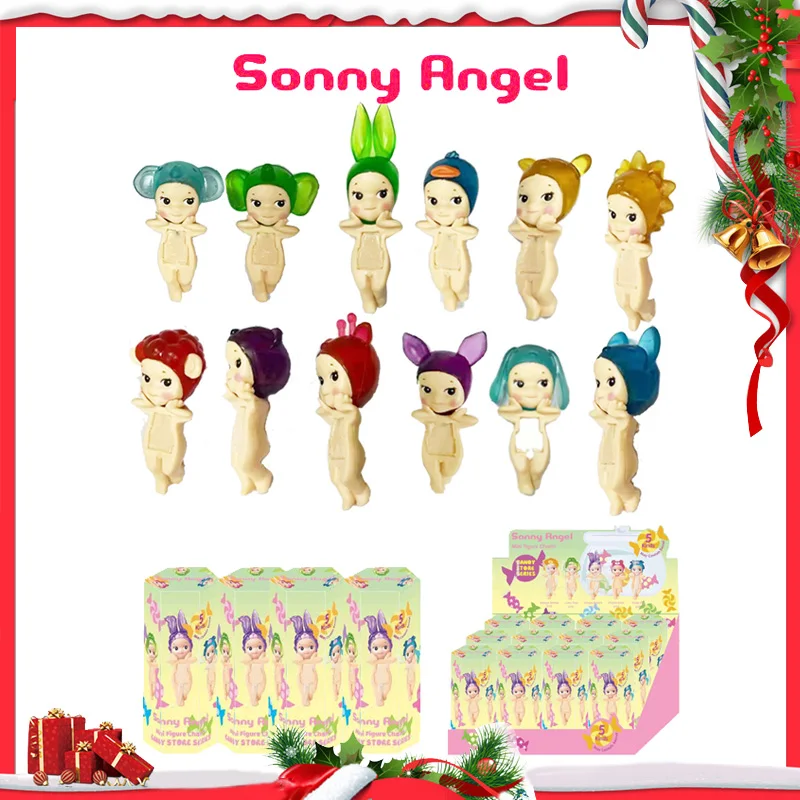 Sonny Angel Blind Box Candy colored angels Mystery Box Cute Dolls Car Phone Decoration Lucky Surprise Christmas toy Gifts