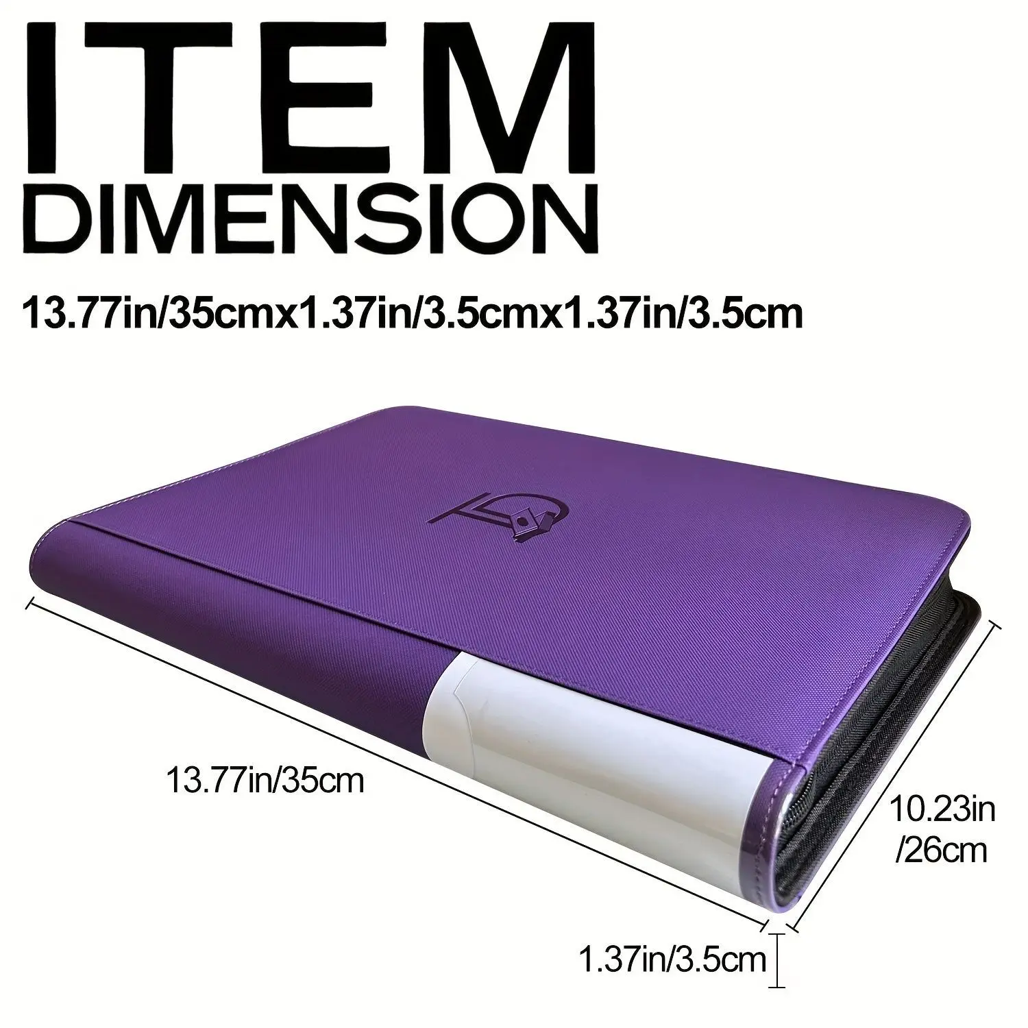 Premium Trading Card Binder Zipper 360 Cards 9-Pocket Waterproof PU Leather Side Label Acid-Free Album for TCG Yu-Gi-Oh Card