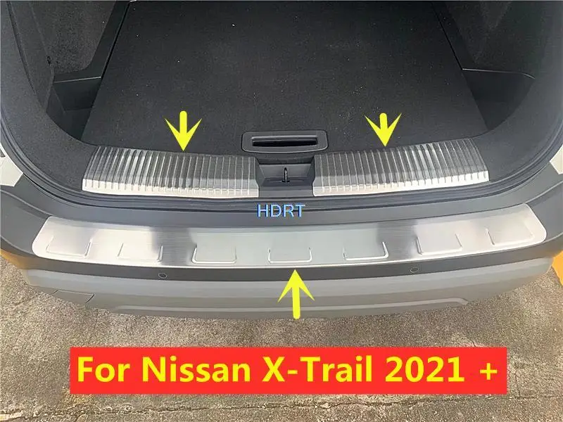 

Rear Guard Bumper Protector Interior Cover Trim Frame For Nissan X-Trail X Trail Rogue 2021 + Car Styling Modification Accessory