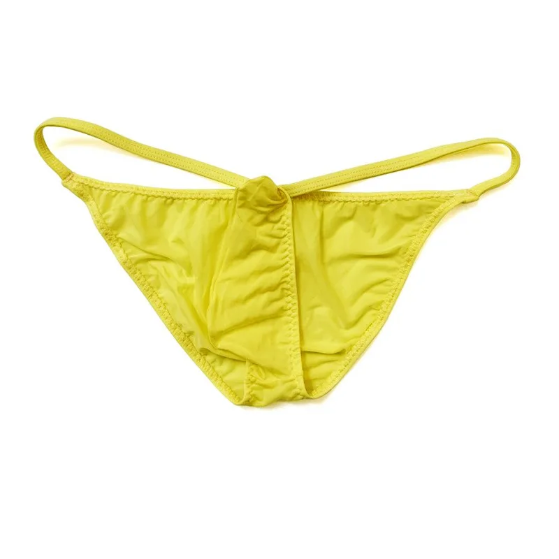 Upturned Men's Briefs in Candy Color Ultra-thin Breathable Ice Sexy Low Waist Men's Underwear