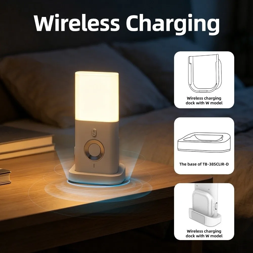 Wireless Motion Sensor Night Light Rechargeable Adjustable Brightness Smart Night Light Atmosphere Light Human Body Sensor Light