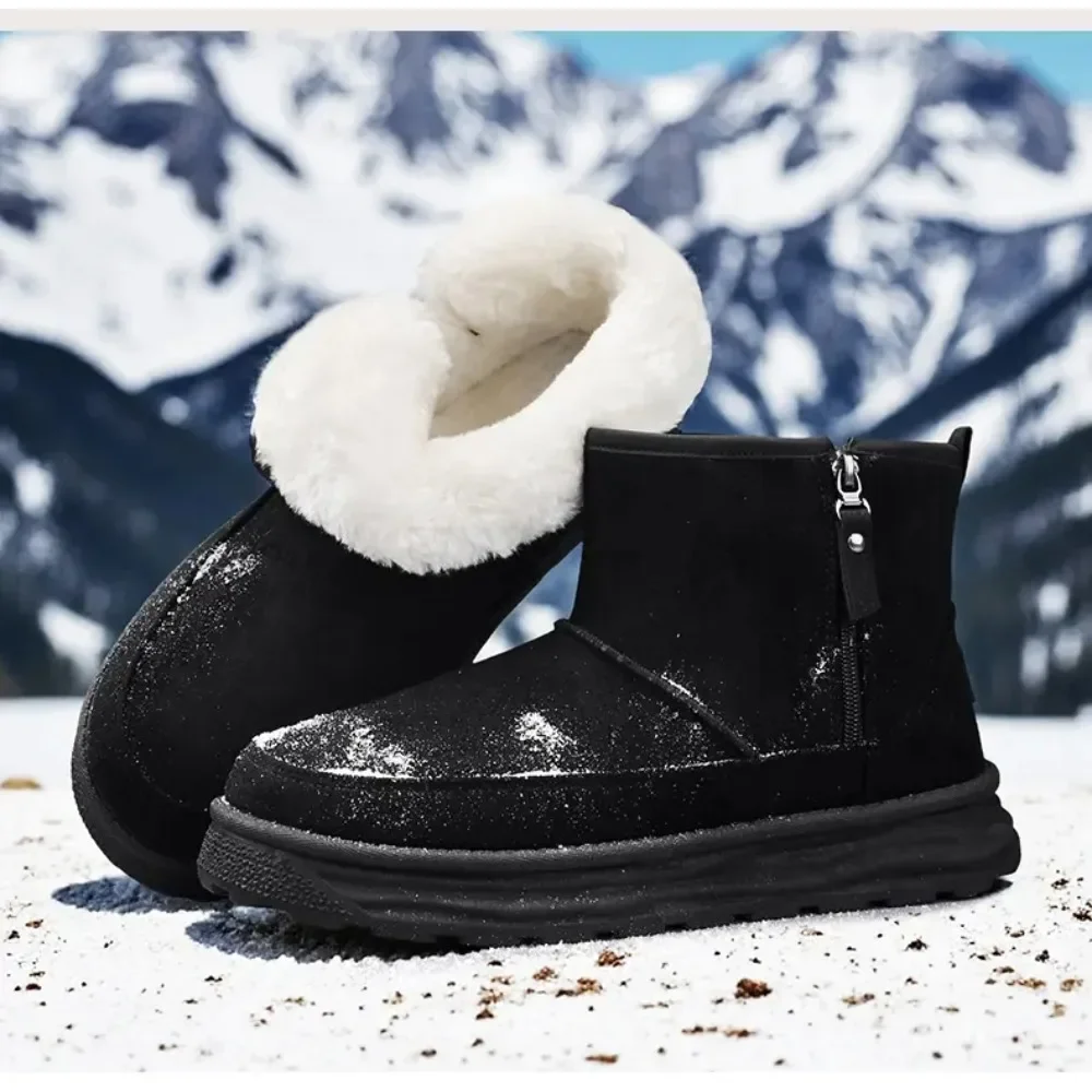 2025 أحذية رجالي أحذية الثلوج عرض الرجال دراجة نارية التمهيد أحذية الشتاء الرجال أحذية عمل السلامة رجل عسكري الأحذية التكتيكية الكاحل عالية