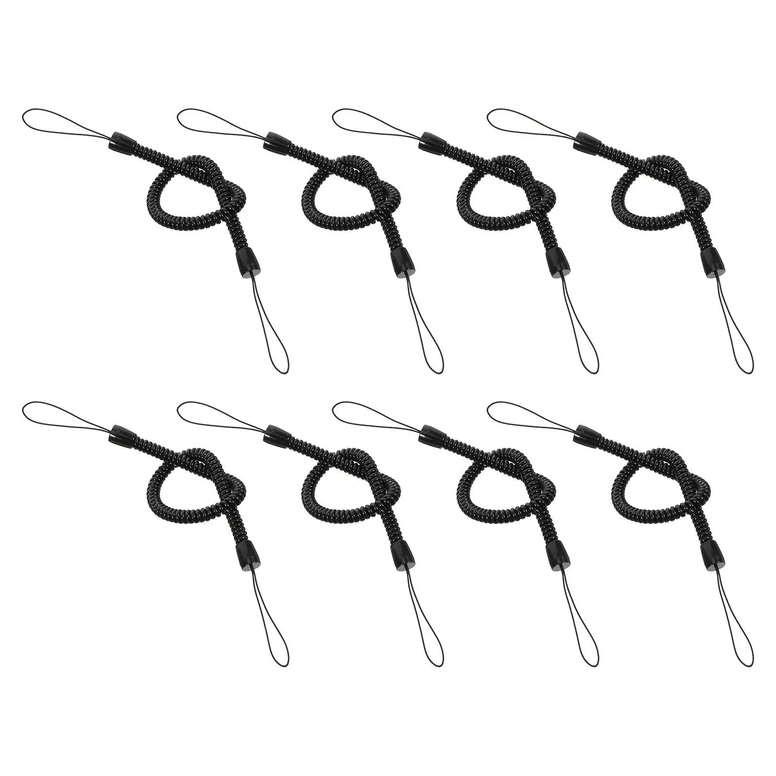 8Pcs Phone Lanyard Straps Holder Pen Lanyard For Office Worker Elastic Retractable Leash Stylus Cord