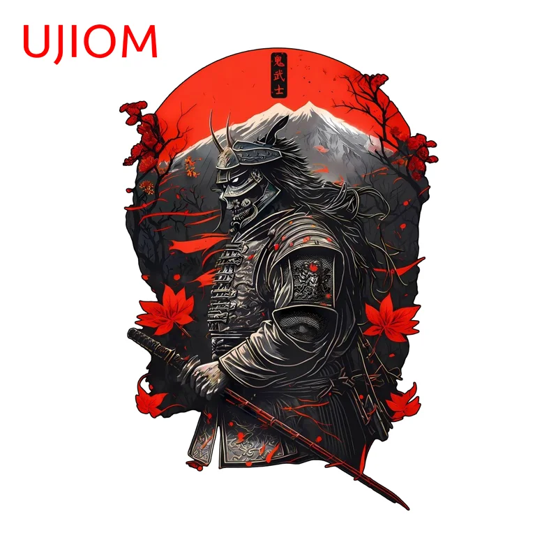 UJIOM Samurai Artistic Picture Wall Sticker Trendy Popular Creative Occlusion Scratch Graffiti Decal Sofa Wall Windows Decor