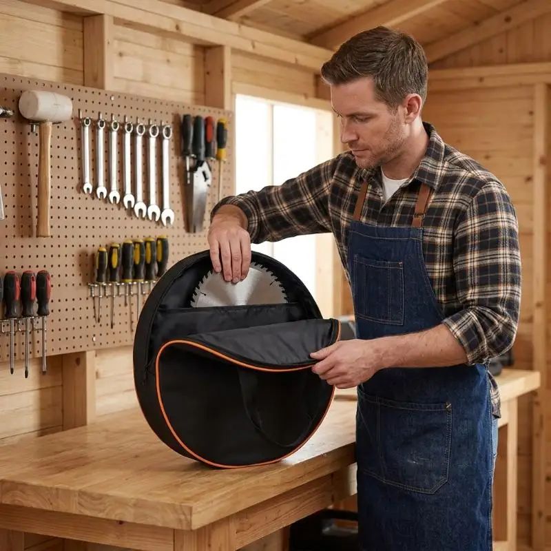 Portable Round Oxford Tool Bag Waterproof Storage Pouch For Hardware Gadgets Car Cable Organization