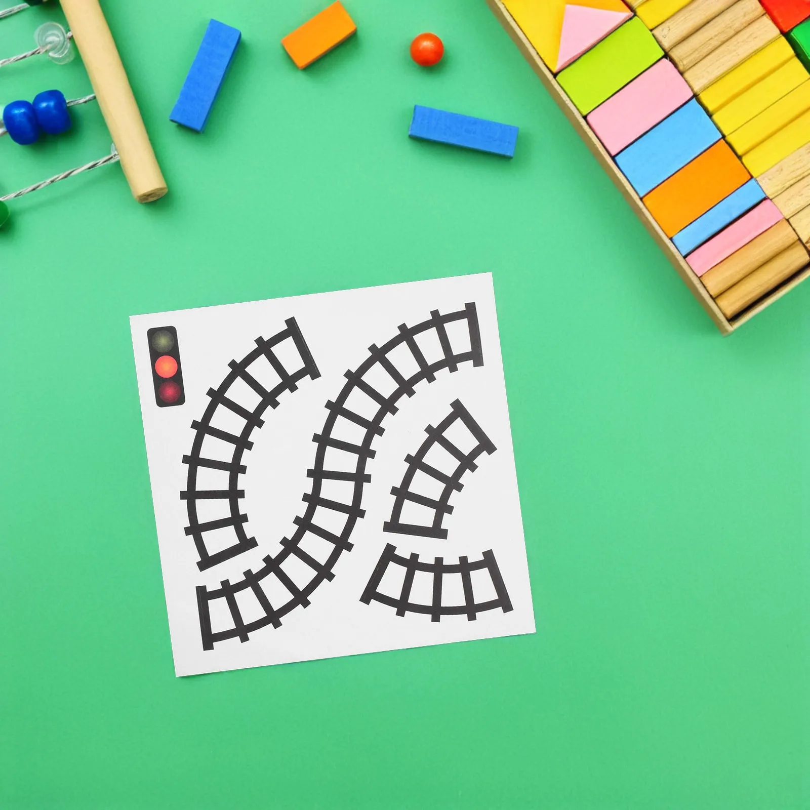 

10pcs Diy Train Track Stickers Traffic Signs For Kids Reusable Roadway Tapes Wall Decals Playroom Home Decor Railway Track