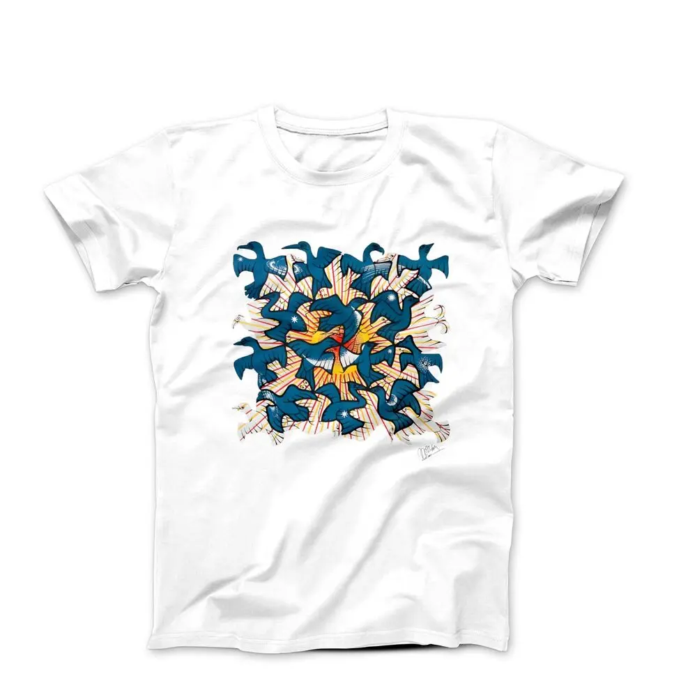 M.C. Escher Exhibition Poster Art T-shirt High Quality 100%Cotton Short Sleeve