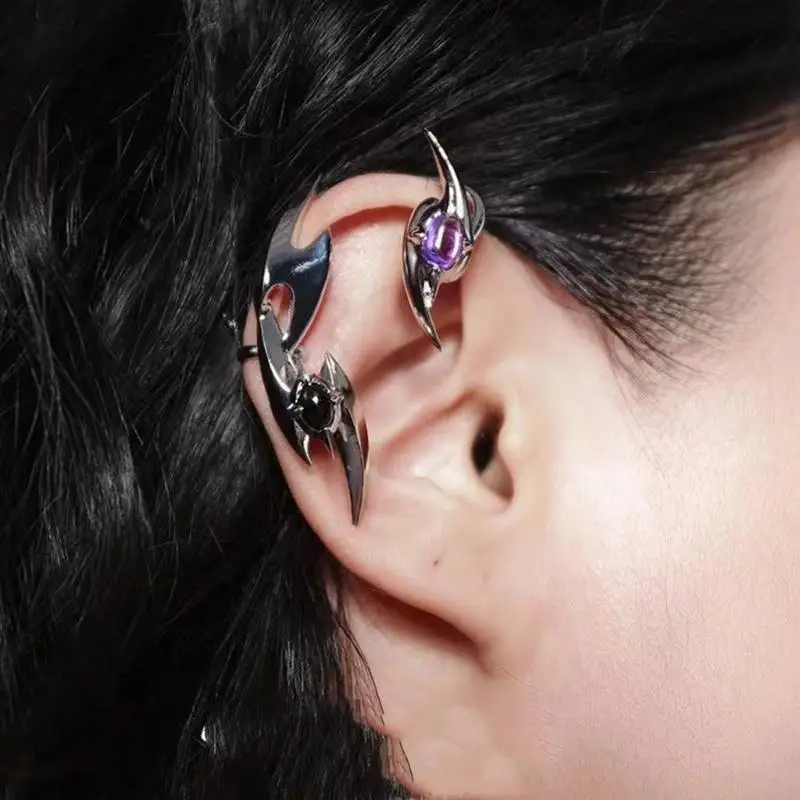  Unique Dark Themed Clip On Earrings Lightweight Alloy Ear Jewelry Perfect For Everyday Wear And Special Event