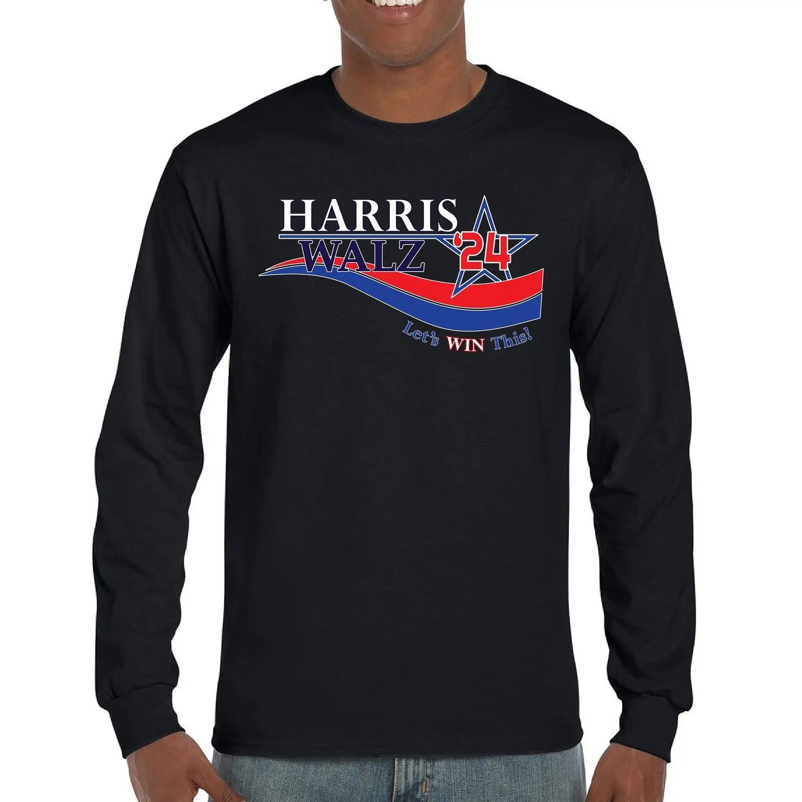 

Kamala Harris Tim Walz 2024 Long Sleeve T-shirt Madam President I'm Speaking 47
