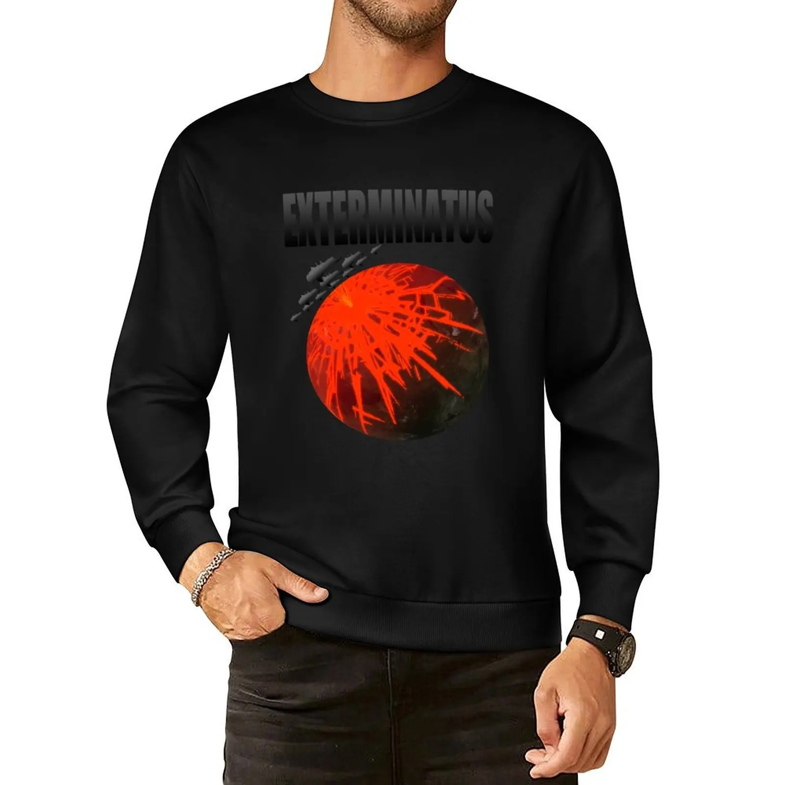 

Exterminatus Title Pullover Hoodie graphic t shirts men mens designer clothes autumn men wear sweatshirt