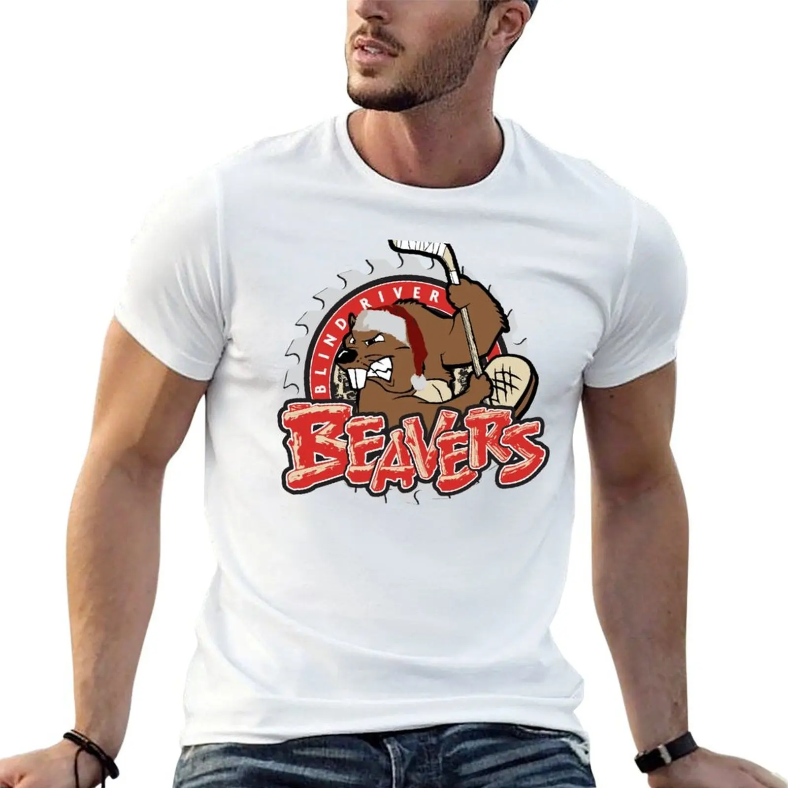 Blind River Beavers T-Shirt anime tshirt men t shirt cotton 100% t shirt man cotton T-shirt