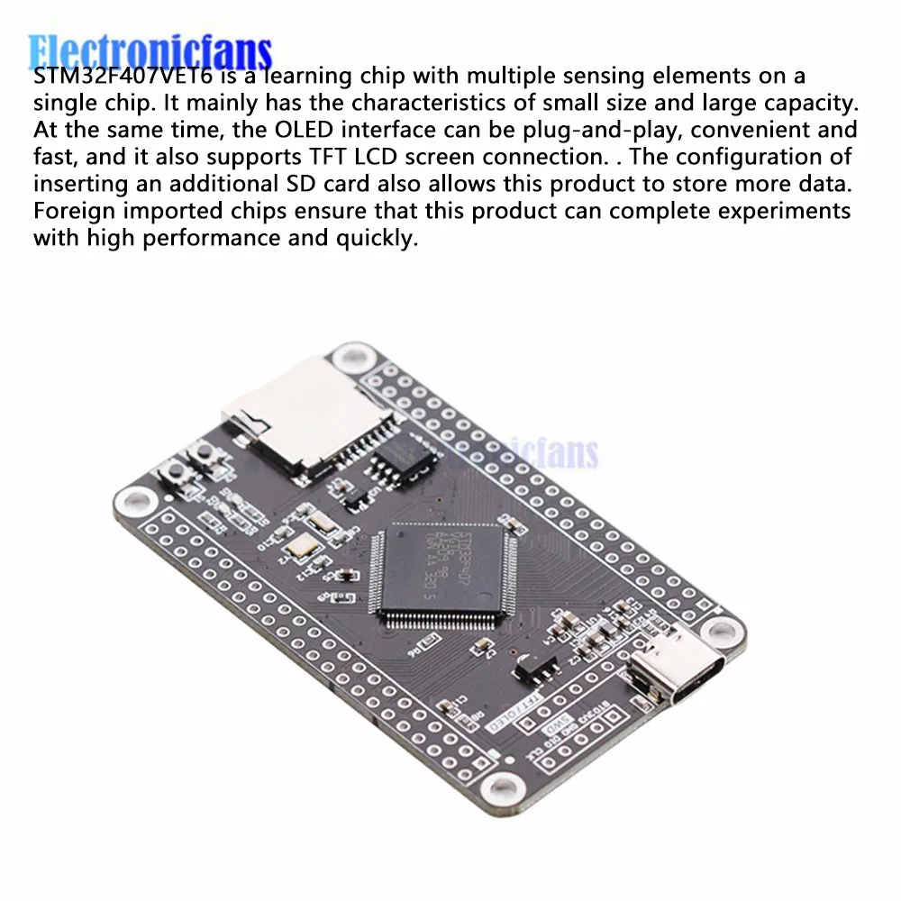 Imagem -02 - Placa do Núcleo Que Aprende o Desenvolvimento Mcu Stm32f407vet6 Pm32f407vgt6 Stm32f407vgt6 Cortex-m4