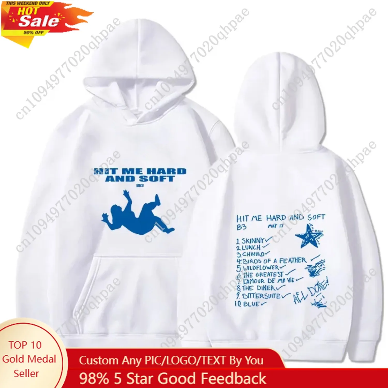 

New Spring Autunm Men's Hoodies Billie Hit Me Hard and Soft Printed Women Sweatshirt O-neck European Size Casual Pullover Hoody