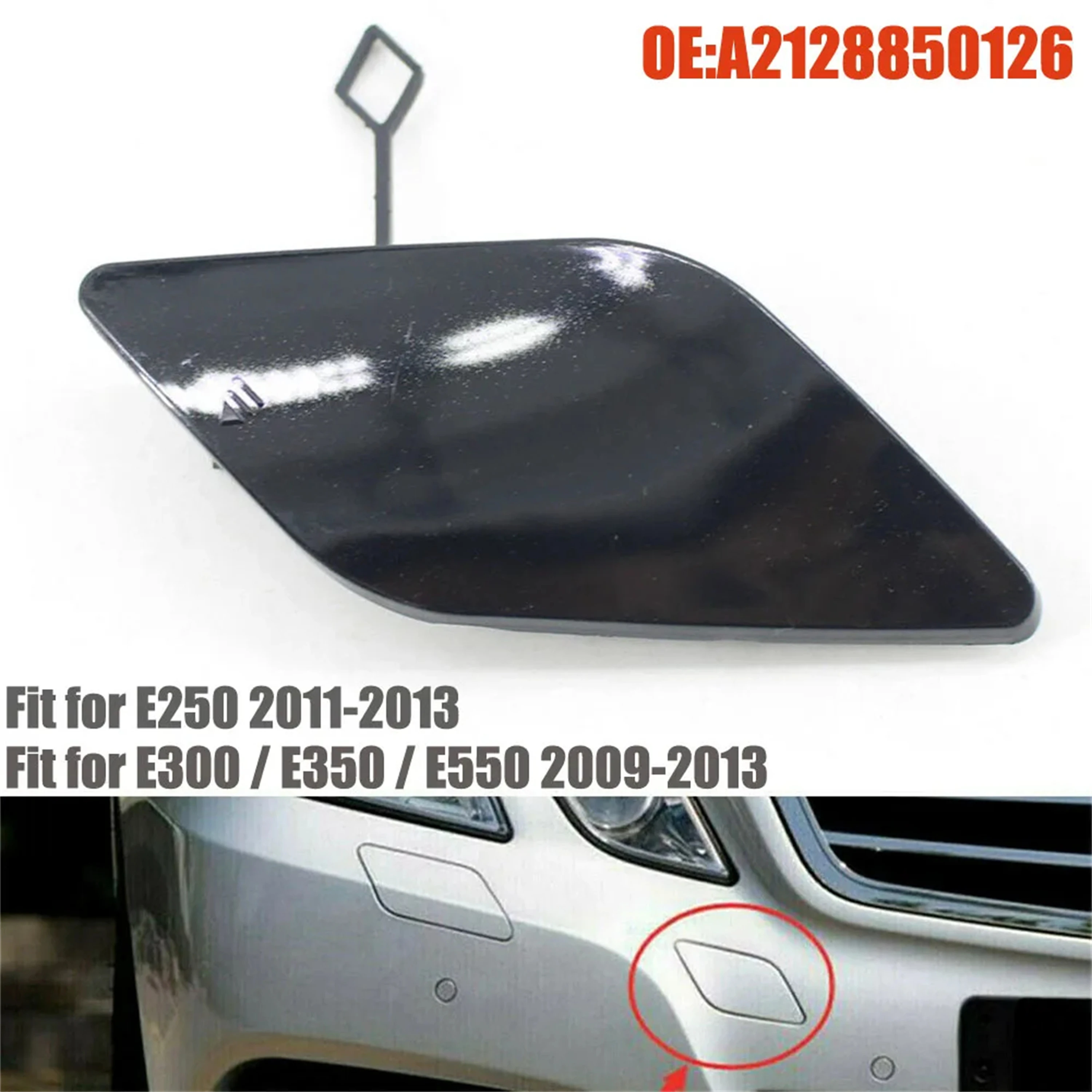 For Mercedes BENZ E-CLASS W212 E250 E300 E350 E320 E550 E500 2008-2013 1 PCS Front Bumper Tow Hook Cover Cap With 2128850126