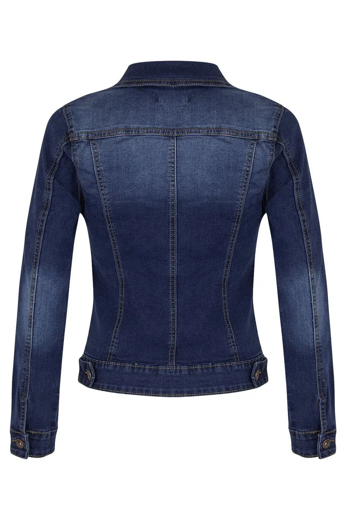 

2022 Hot Sale Woman Biker Denim Jacket Fashion Slim Elastic Long Sleeve Jeans Jacket Coat Autumn Winter Casual Clothing S-2XL