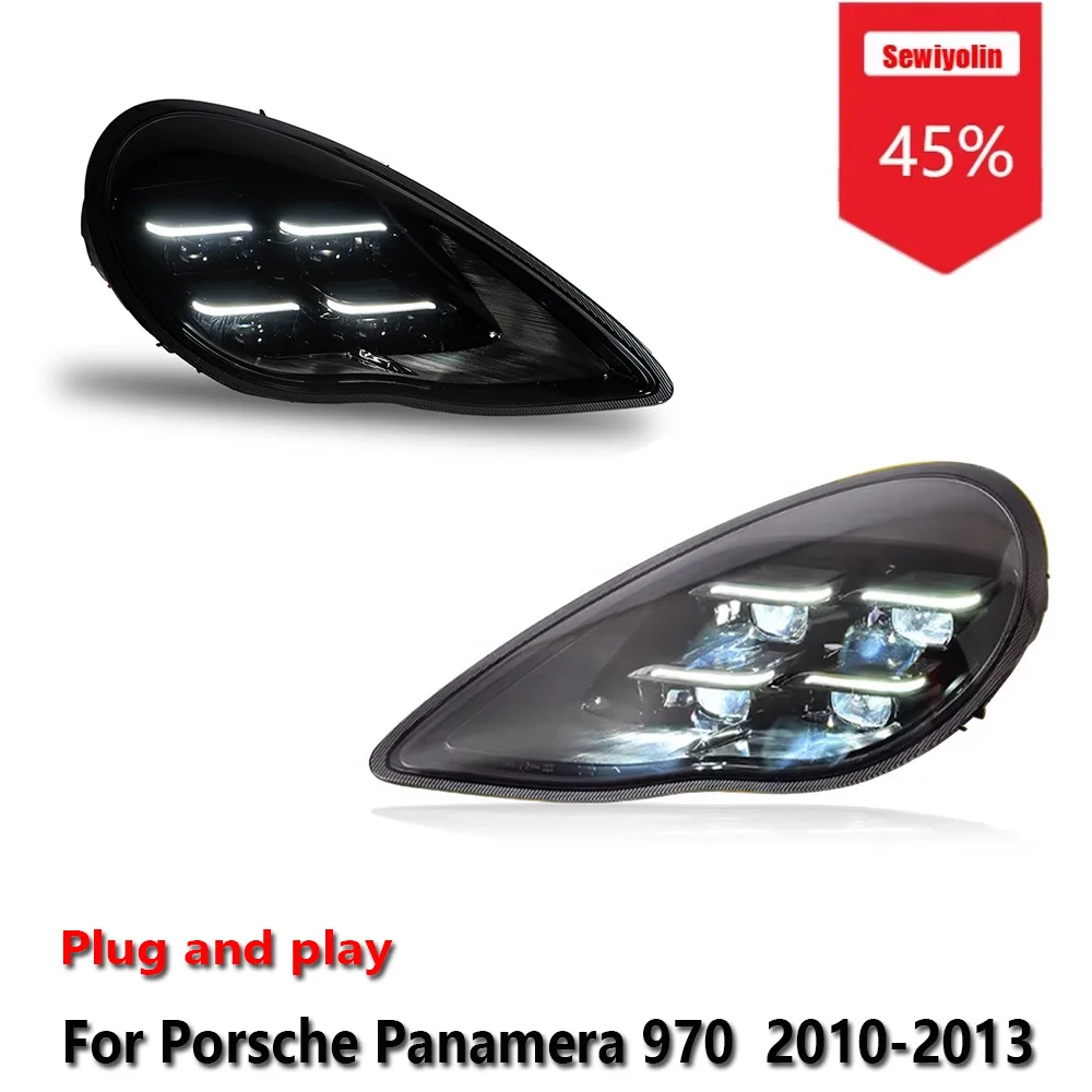 

Sewiyolin автомобильные светодиодные обновленные фары аксессуары для Porsche Panamera 970 2010-2013 DRL тормозной указатель поворота Plug and Play