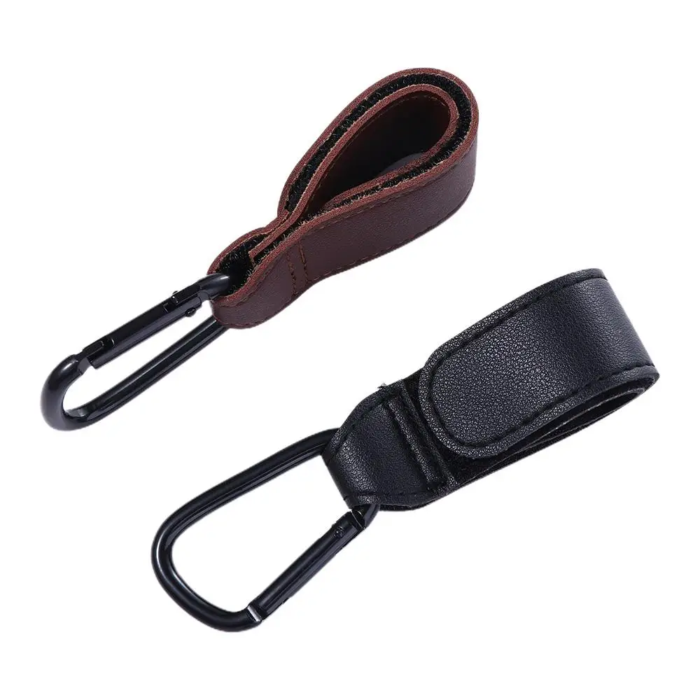 

PU Leather Stroller Accessories Aluminum Alloy Carabiner Cart Organizer Baby Bag Stroller Hook Stroller Hooks Clips Pram Hook