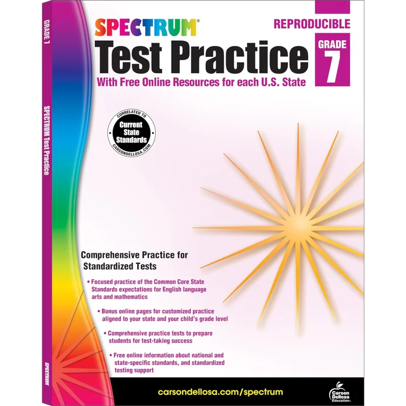 

Spectrum Test Practice Grade 7 Carson Dellosa Education Carson Dellosa Education 9781620575994 Book