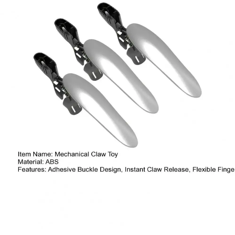 3pcs 3D Assembly Retractable Mechanical Claws Luminous Scalable Glowing Wolf Claws Transparent DIY Assembly