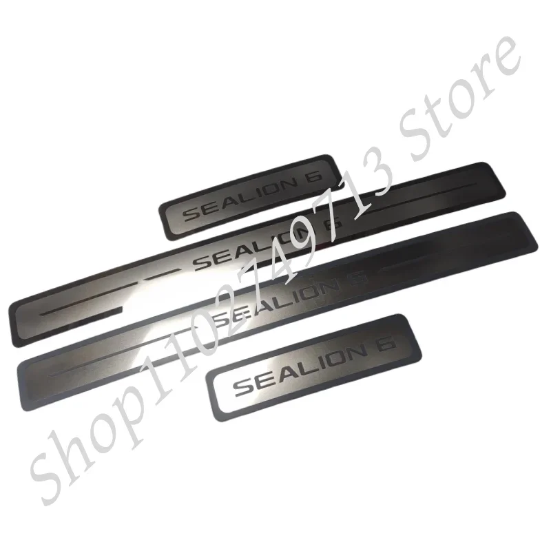 For BYD Sealion 6 2024 Car Accessories Door Sill Scuff Plate Trim Stainless Steel Welcome Pedal Car Styling Protector Sticker