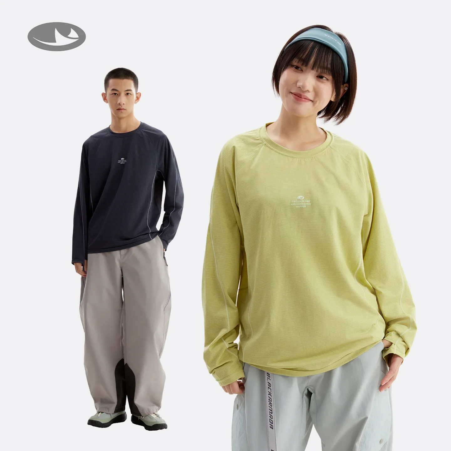 Men Women Outdoor Hiking Lightweight Quick Dry Long Sleeve Sport T-shirt Streetwear City Walk Loose Casual Techwear T Shirts